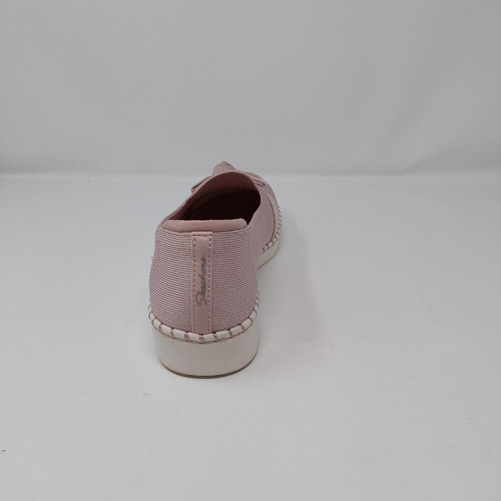 Skechers Sepulveda 2.0 Velvet Sky Blush Knit Loafers Womens 11 Vegan Bow - Picture 13 of 16